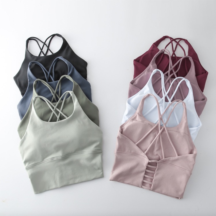 カップ付き バッククロス タンクトップ ヨガウエア