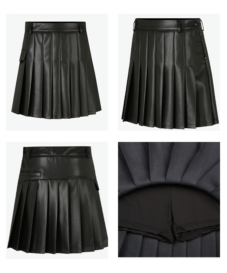 激レア⭐️90s ゴルチエ スカート　パンツ　2way レザー　ブラック　38 TARO HORIUCHI/タロウ ホリウチ】スカート Back Open Skirt 2402