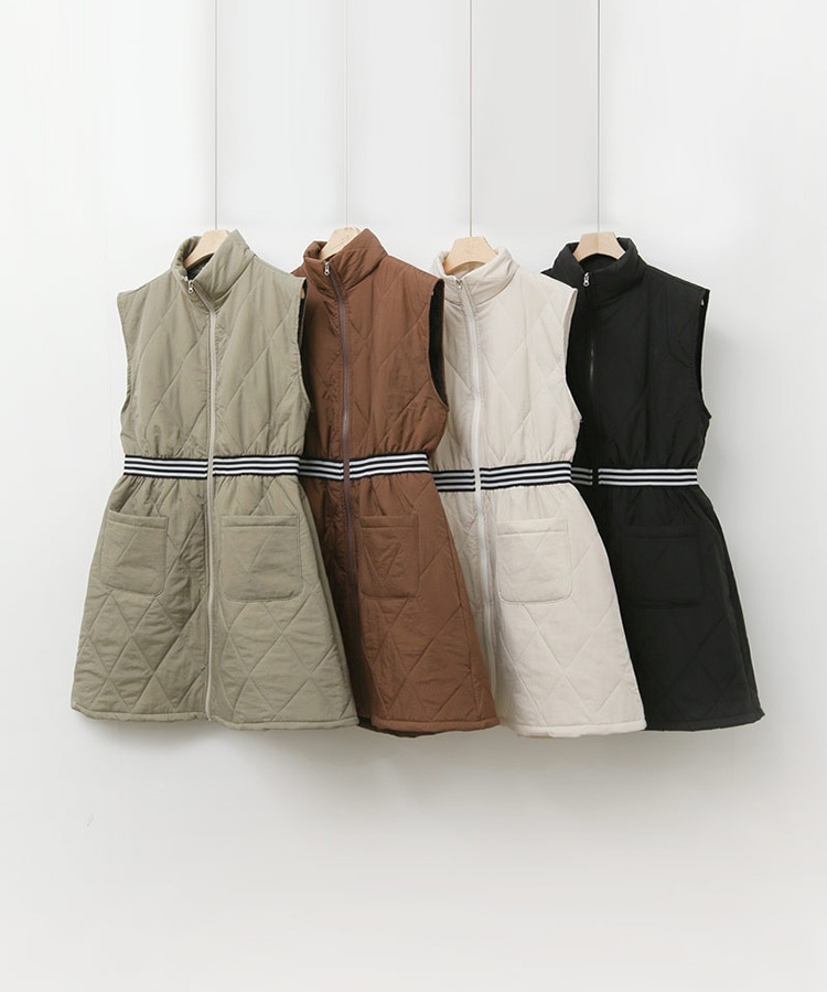 ハイネック キルティング ワンピース 韓国ゴルフウェア | ゴルフ