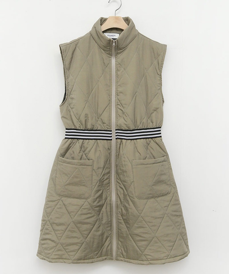 ハイネック キルティング ワンピース 韓国ゴルフウェア