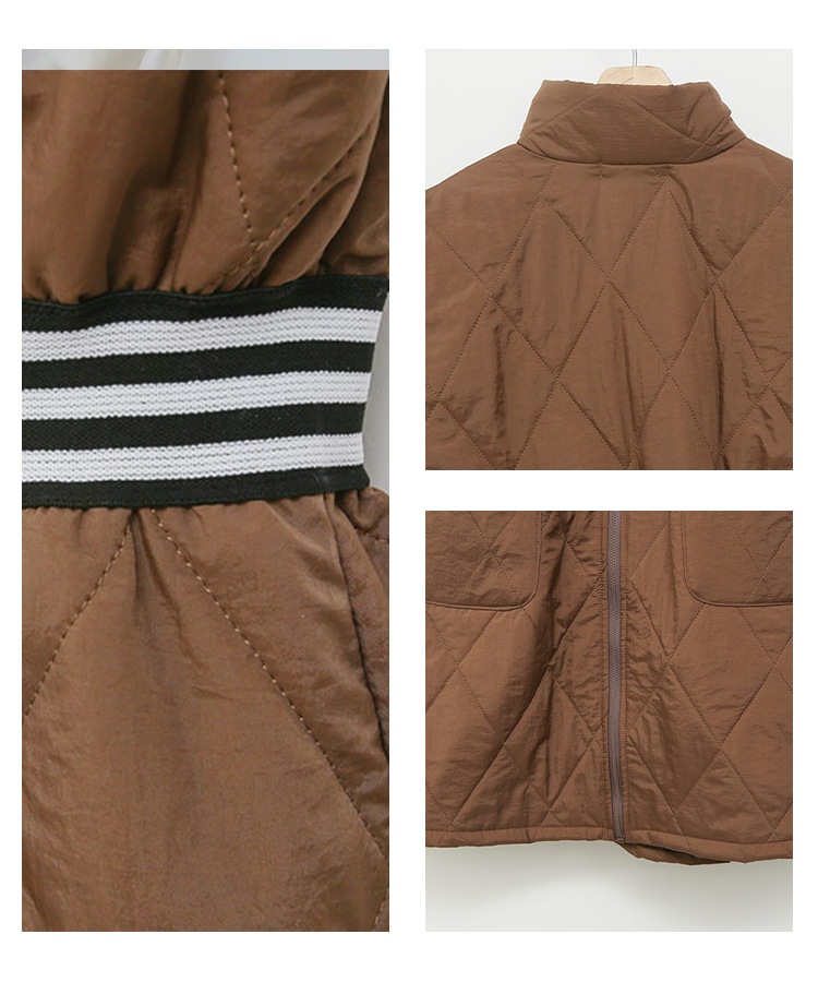 ハイネック キルティング ワンピース 韓国ゴルフウェア