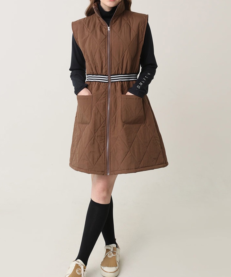 ハイネック キルティング ワンピース 韓国ゴルフウェア | ゴルフ