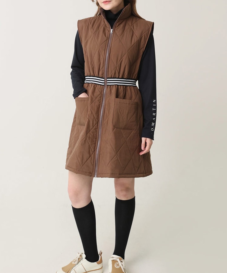 ハイネック キルティング ワンピース 韓国ゴルフウェア | ゴルフ