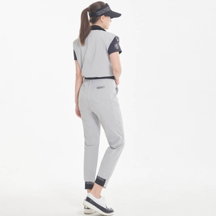 幅広ショルダー ジップアップ ハイネック ベスト