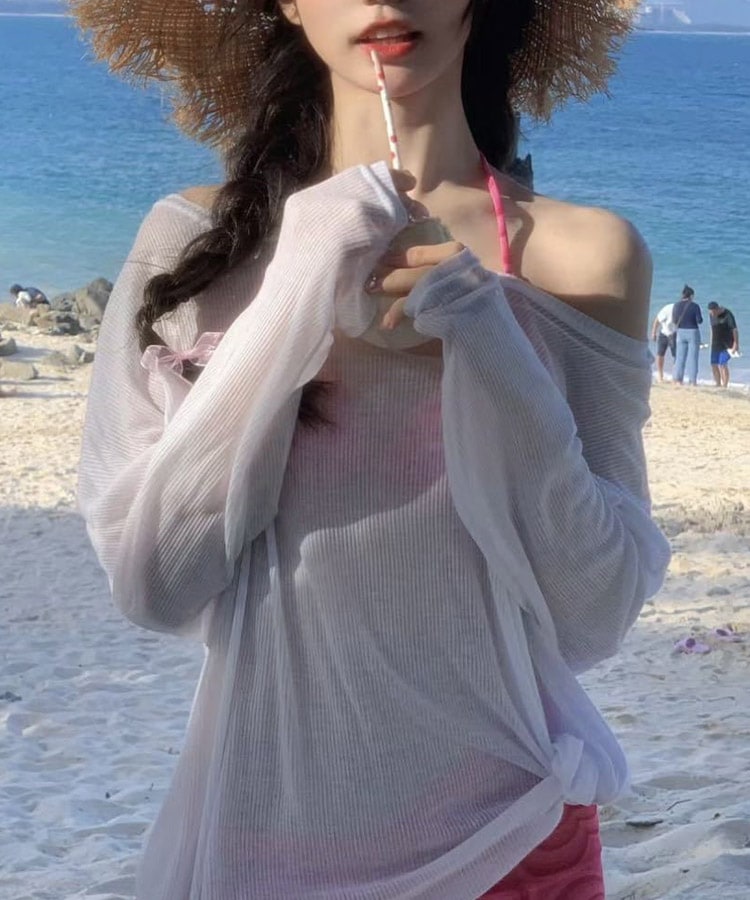 シースルー 長袖 ラッシュガード 軽量 ゆったり 夏 ゆったり 長袖 シースルー ラッシュガード | スポーツウエア