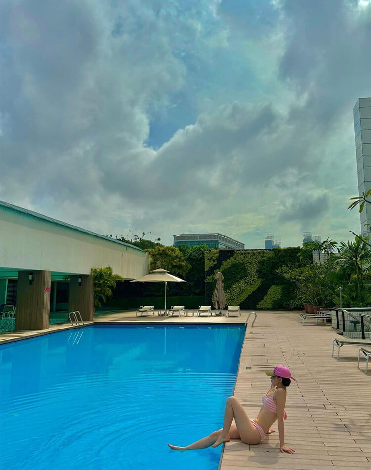 バックリボン ボーダー柄 ガーリー ビキニ 水着

