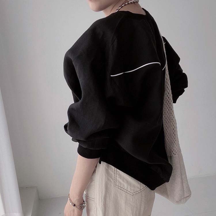 アルファベットプリント オーバーサイズ 薄手 トップス