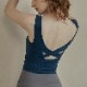パッド付き ショート丈 タンクトップ ヨガウエア