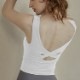 パッド付き ショート丈 タンクトップ ヨガウエア