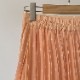 オレンジドット プリーツ ロングスカート