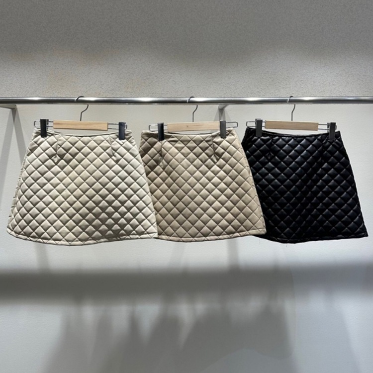 韓国ゴルフウェア キルティング 中綿 ゴルフスカート