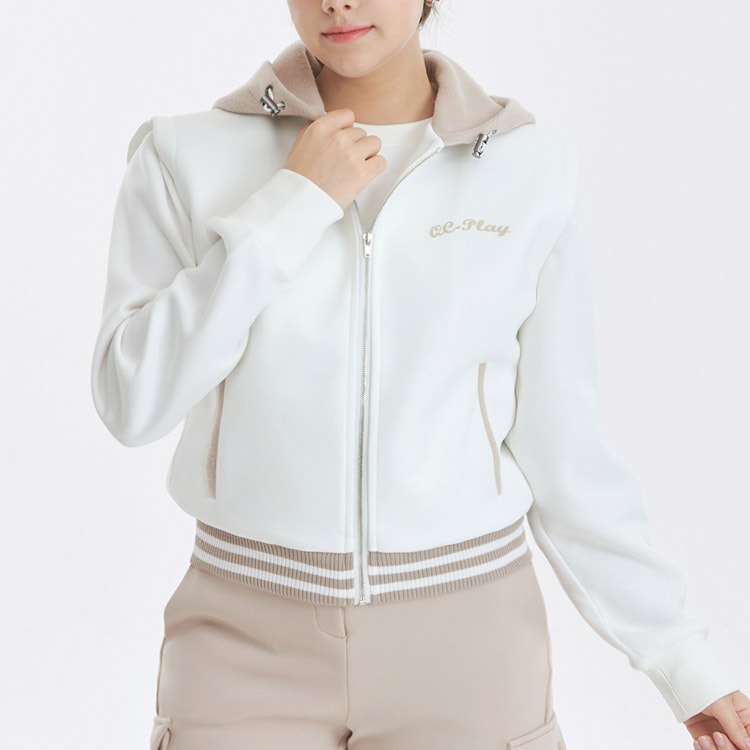 フード付き ネオ二重生地 パディング ベスト ゴルフ