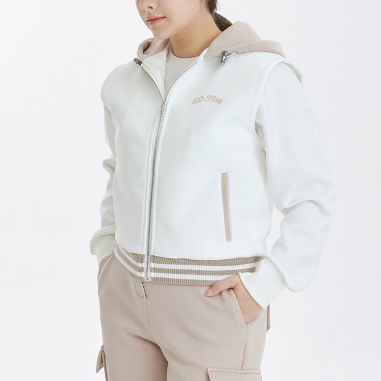 フード付き ネオ二重生地 パディング ベスト ゴルフ