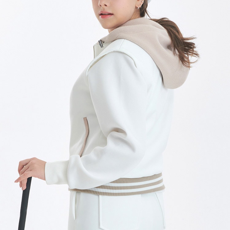 フード付き ネオ二重生地 パディング ベスト ゴルフ