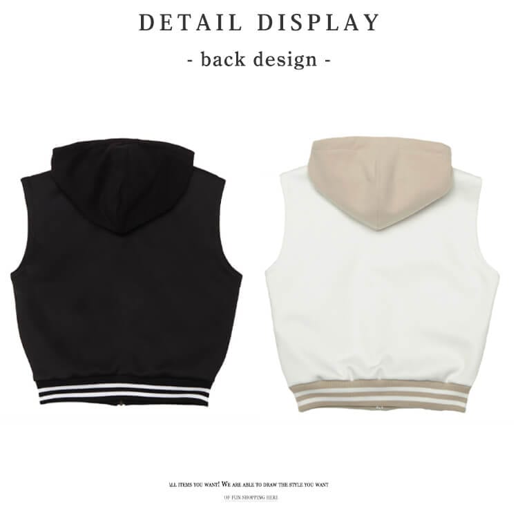 フード付き ネオ二重生地 パディング ベスト ゴルフ