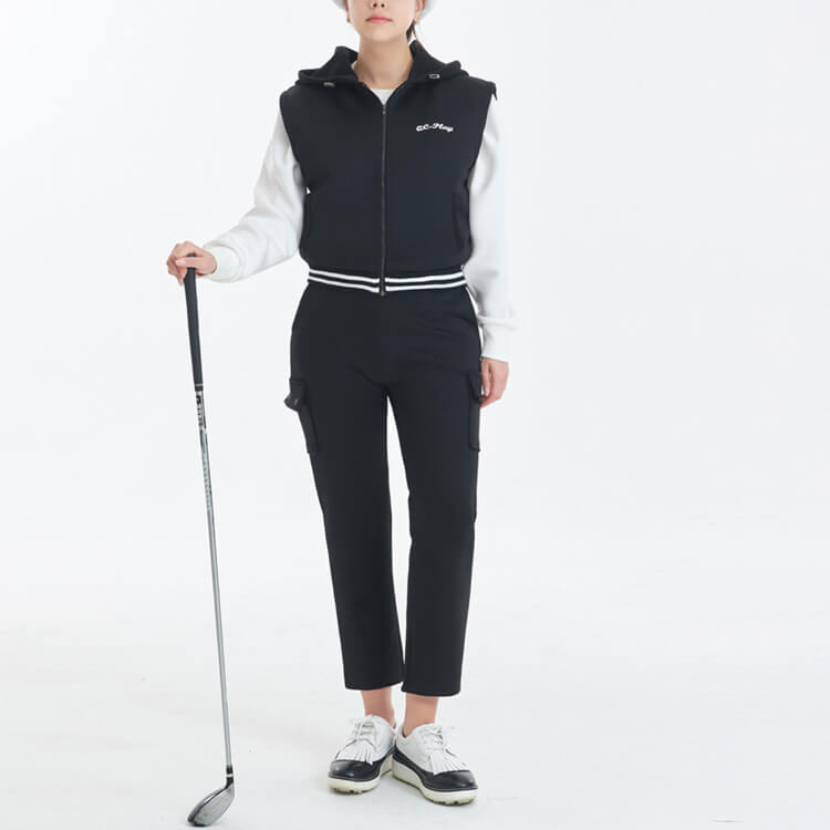 フード付き ネオ二重生地 パディング ベスト ゴルフ | スポーツウエア