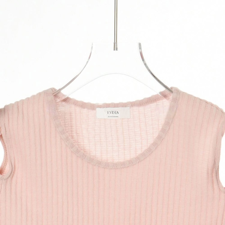 カットショルダー りぼん 長袖 Tシャツ