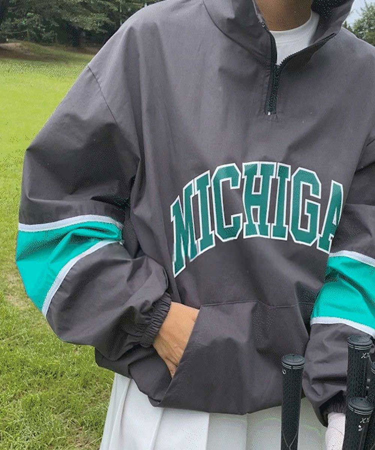 ゴルフウェア ハーフジップアップ ロゴ トップス