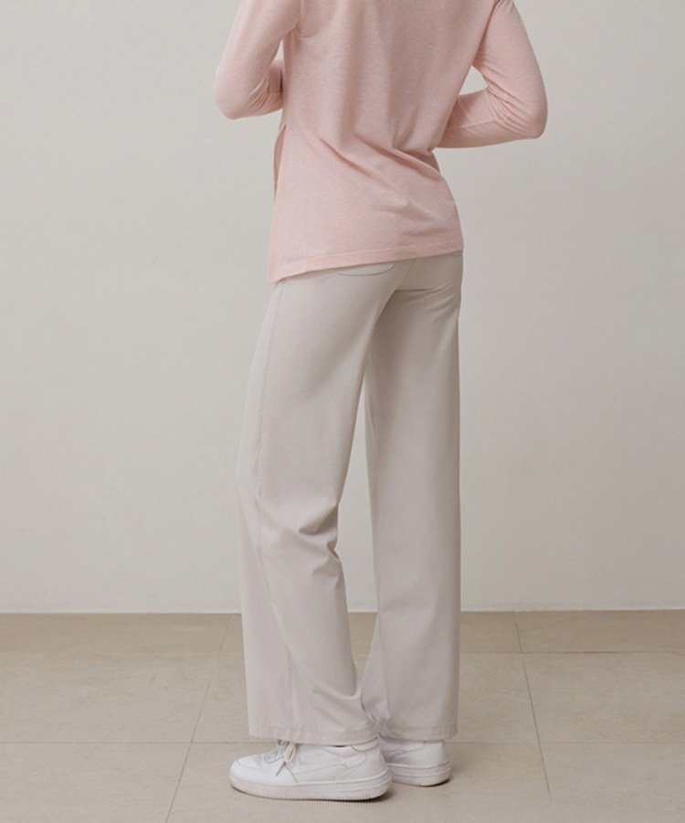 ハイウエスト ワイドライン ストレートパンツ ヨガウエア

