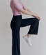ハイウエスト ワイドライン ストレートパンツ ヨガウエア

