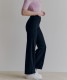 ハイウエスト ワイドライン ストレートパンツ ヨガウエア

