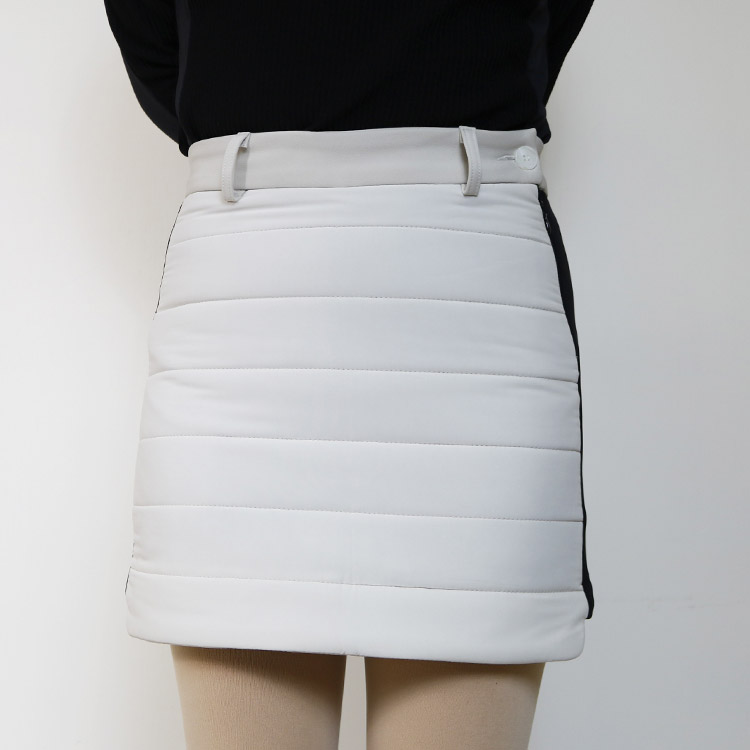 韓国ゴルフウェア サイドカラー ペディング ミニスカート