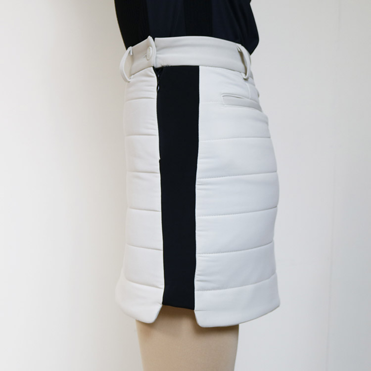 韓国ゴルフウェア サイドカラー ペディング ミニスカート