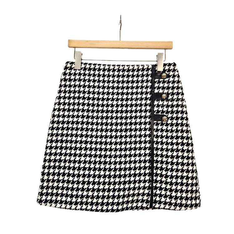 千鳥格子 Ａライン ミニスカート ゴルフウエア