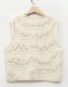 ラメニット ジグザグ ボーダー柄 ベスト 韓国ゴルフウェア