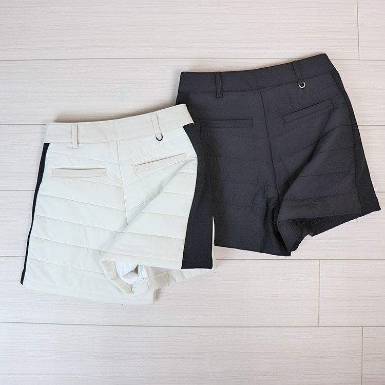韓国ゴルフウェア パディング バイカラー ショートパンツ