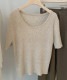 ラウンドネック リブニット 半袖 Ｔシャツ