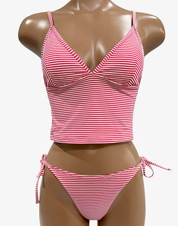 キャミソール ボーダー柄 セパレート ビキニ 水着