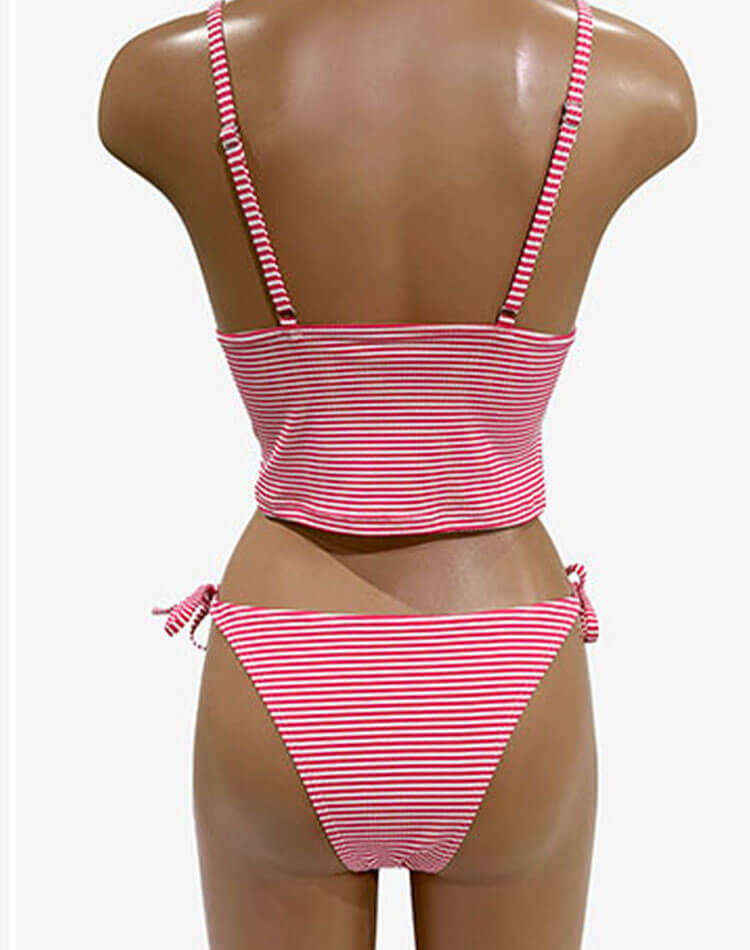 キャミソール ボーダー柄 セパレート ビキニ 水着