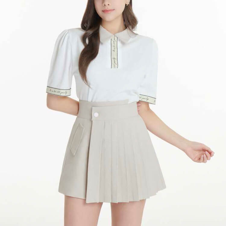 韓国ゴルフウェア Ａライン プリーツ キュロットスカート