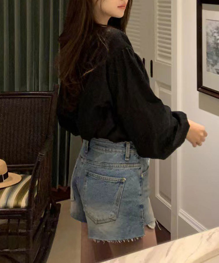 ゆったり 長袖 パフスリーブ エスニック ブラウス

