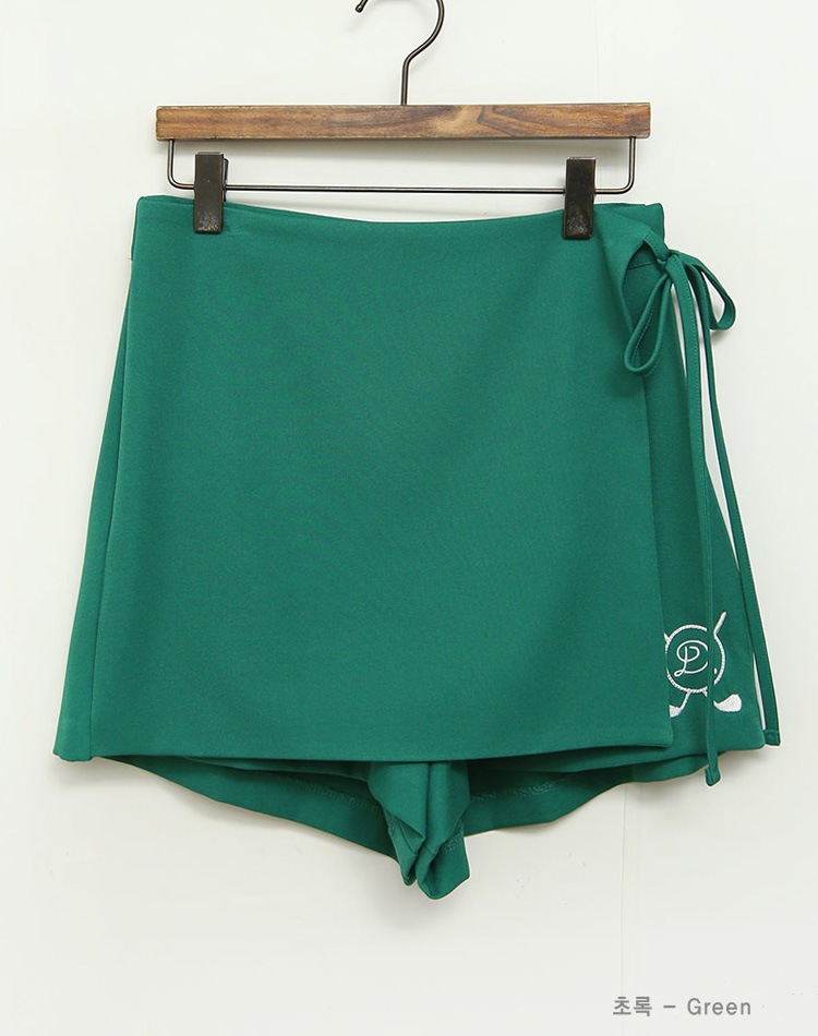 ウエストリボン エレガント ラップ ショートパンツ 韓国ゴルフ