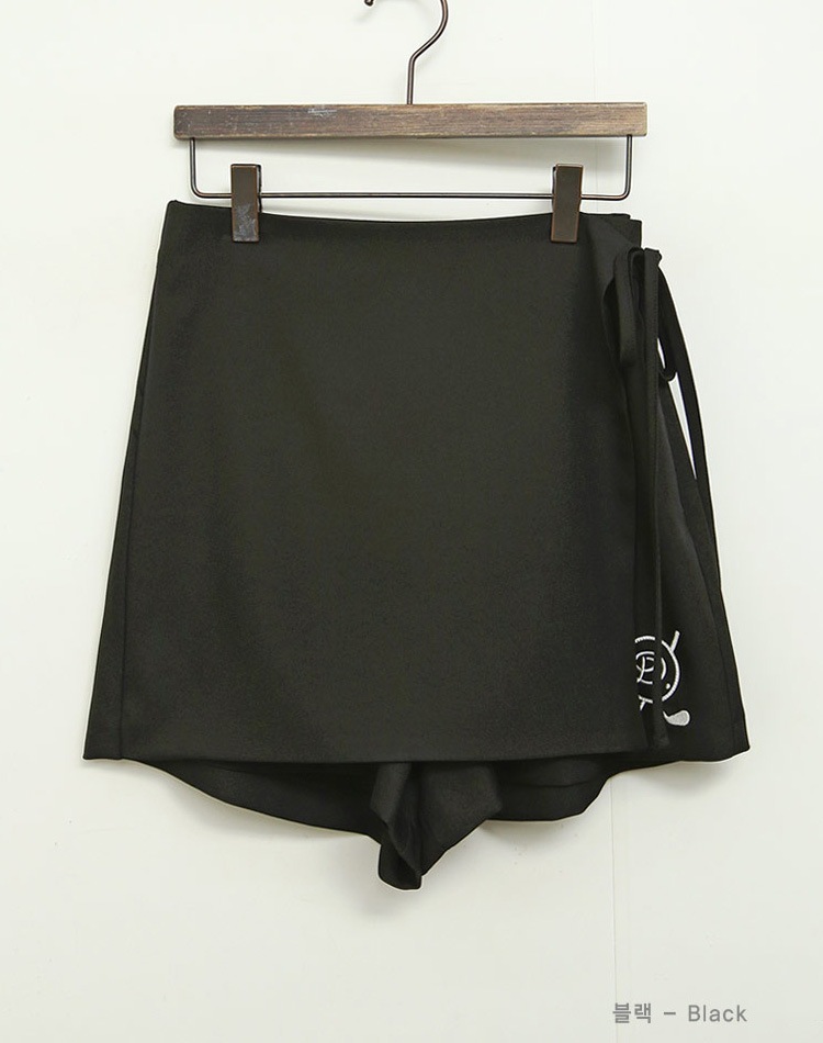 ウエストリボン エレガント ラップ ショートパンツ 韓国ゴルフ