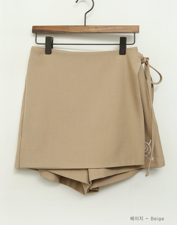 ウエストリボン エレガント ラップ ショートパンツ 韓国ゴルフ