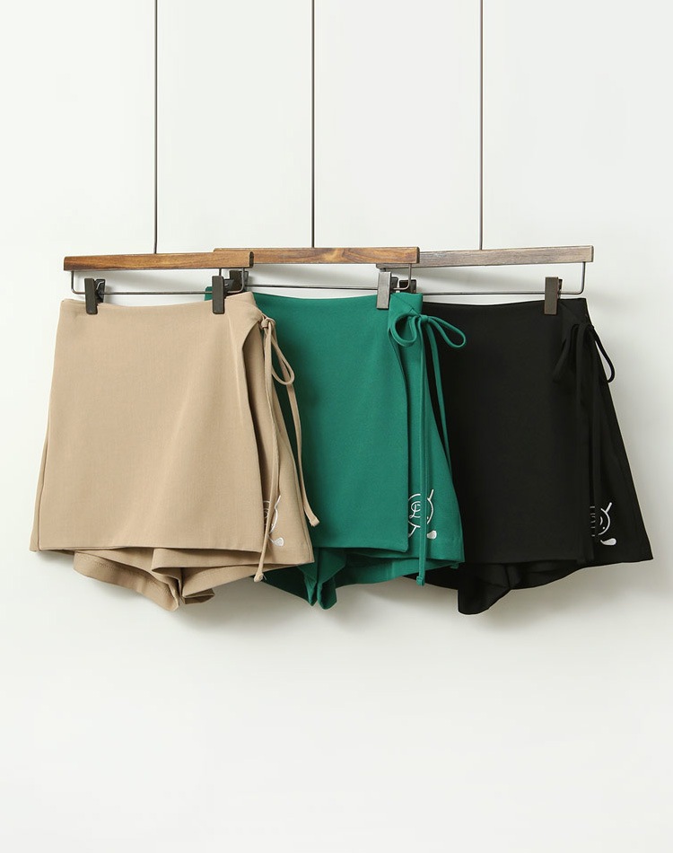 ウエストリボン エレガント ラップ ショートパンツ 韓国ゴルフ