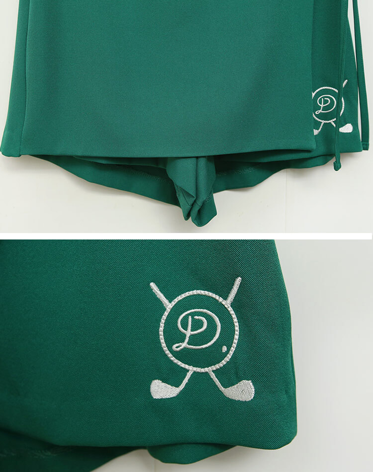 ウエストリボン エレガント ラップ ショートパンツ 韓国ゴルフ