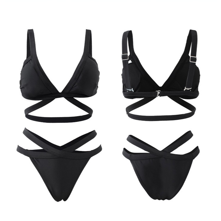 大胆カット セクシー 無地 ビキニ 水着