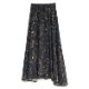 花柄 シフォン ロングスカート