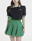 韓国ゴルフウェア ウエストゴム ピンタック フレアスカート