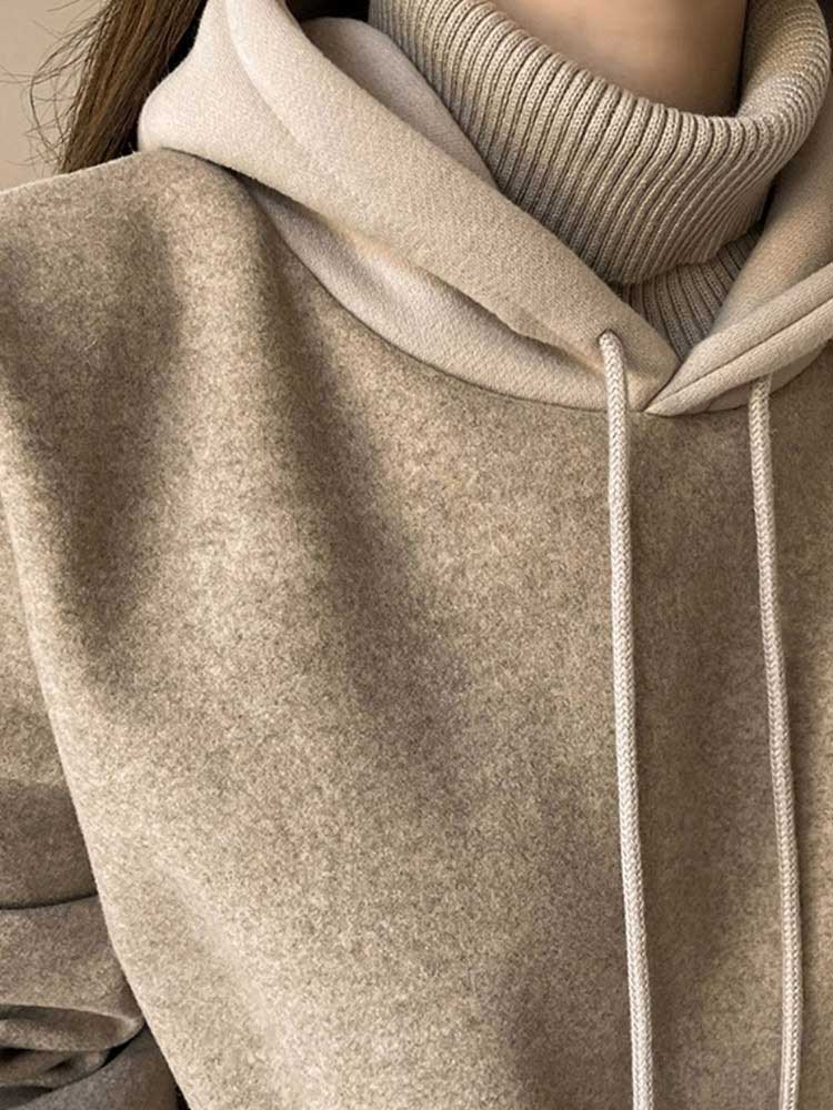 フード切り替え 長袖 ウール フーディー ゴルフウエア