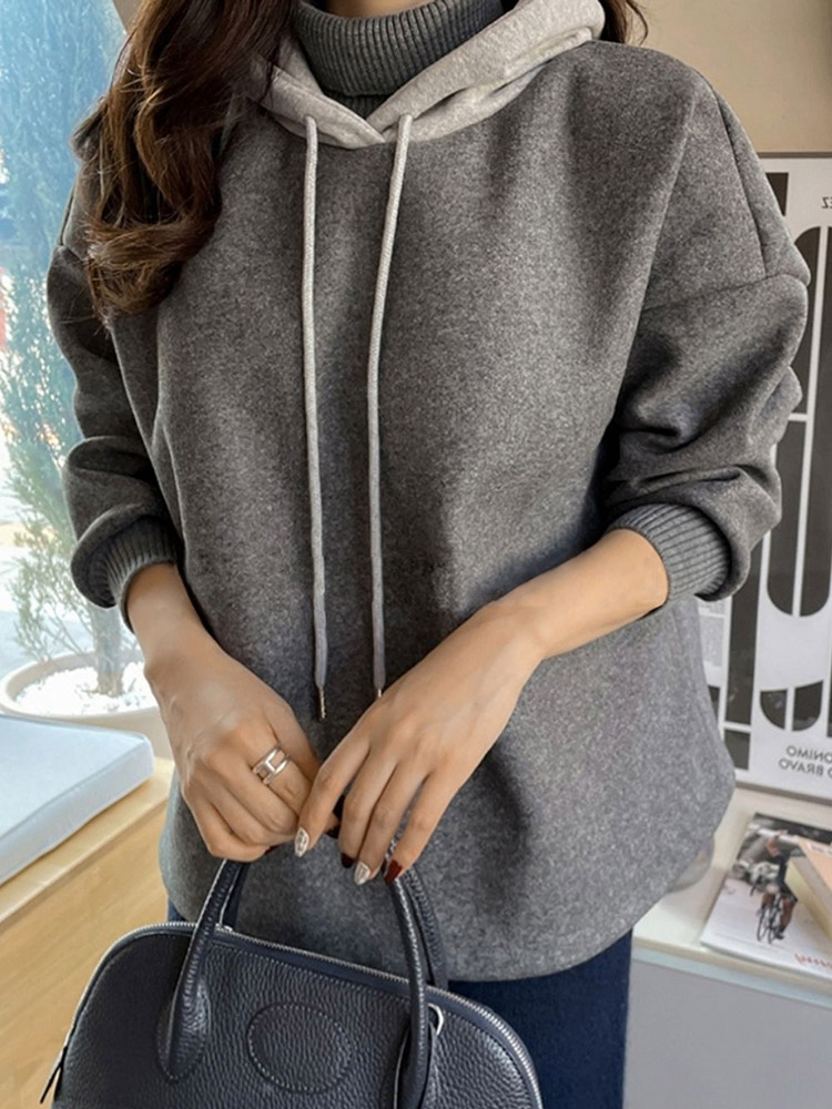 フード切り替え 長袖 ウール フーディー ゴルフウエア