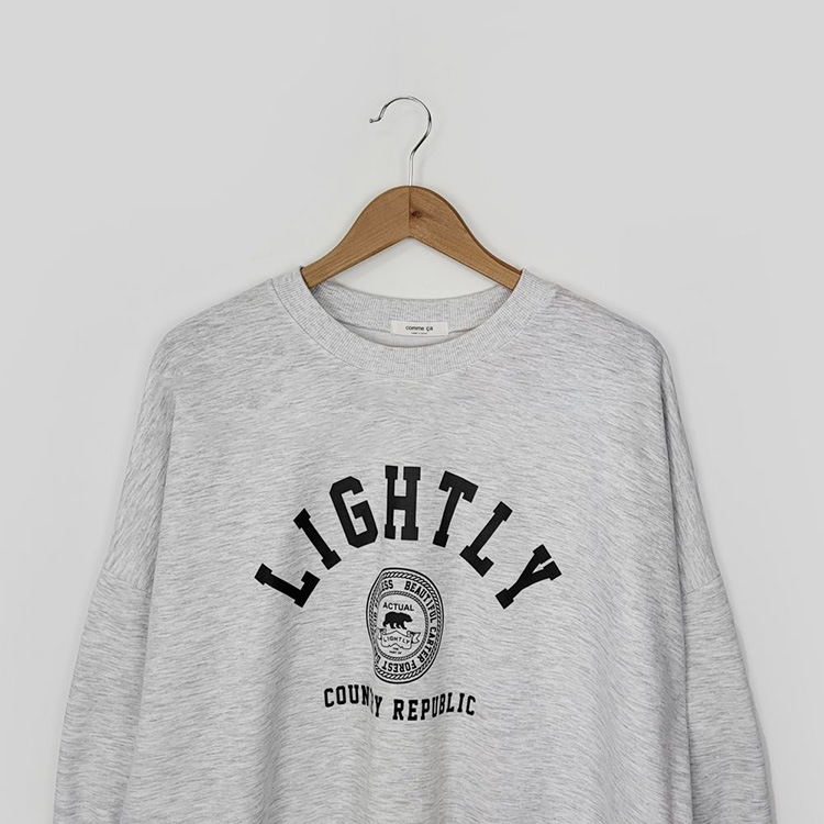 英字プリントロゴ ゆったり スウェット トップス