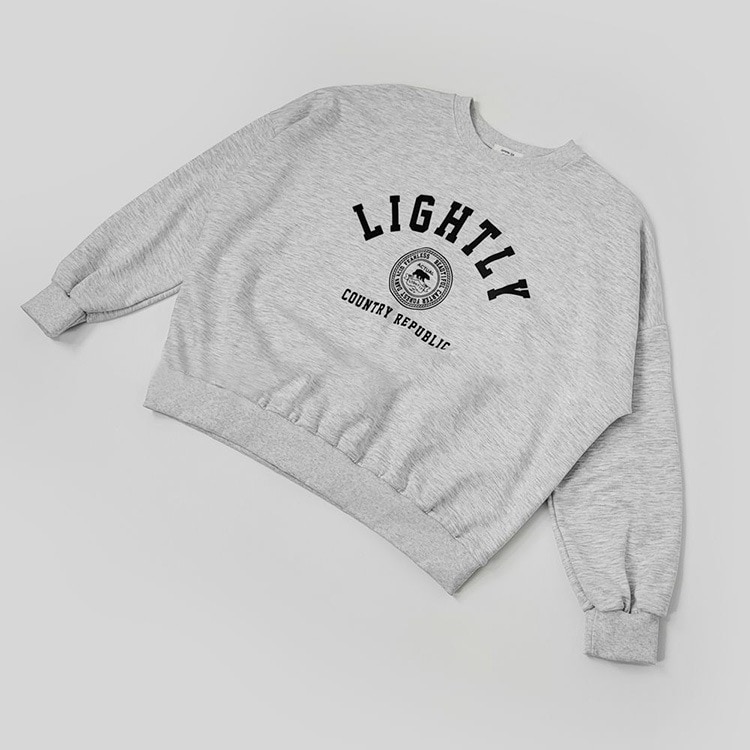 英字プリントロゴ ゆったり スウェット トップス