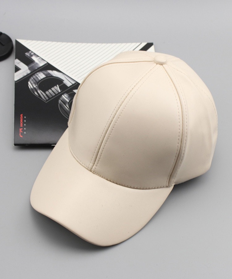 シンプル レザー ベースボール キャップ