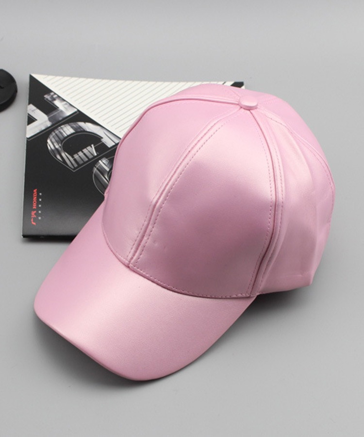 シンプル レザー ベースボール キャップ