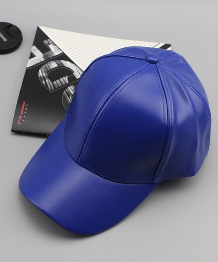 シンプル レザー ベースボール キャップ